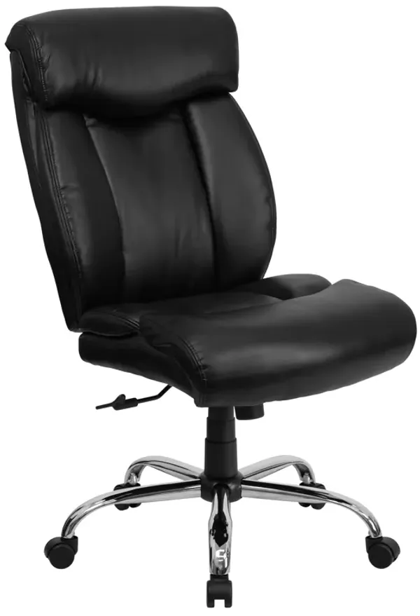 HERCULES Series Big & Tall 400 lb. Rated Black LeatherSoft Executive Ergonomic Office Chair with Full Headrest