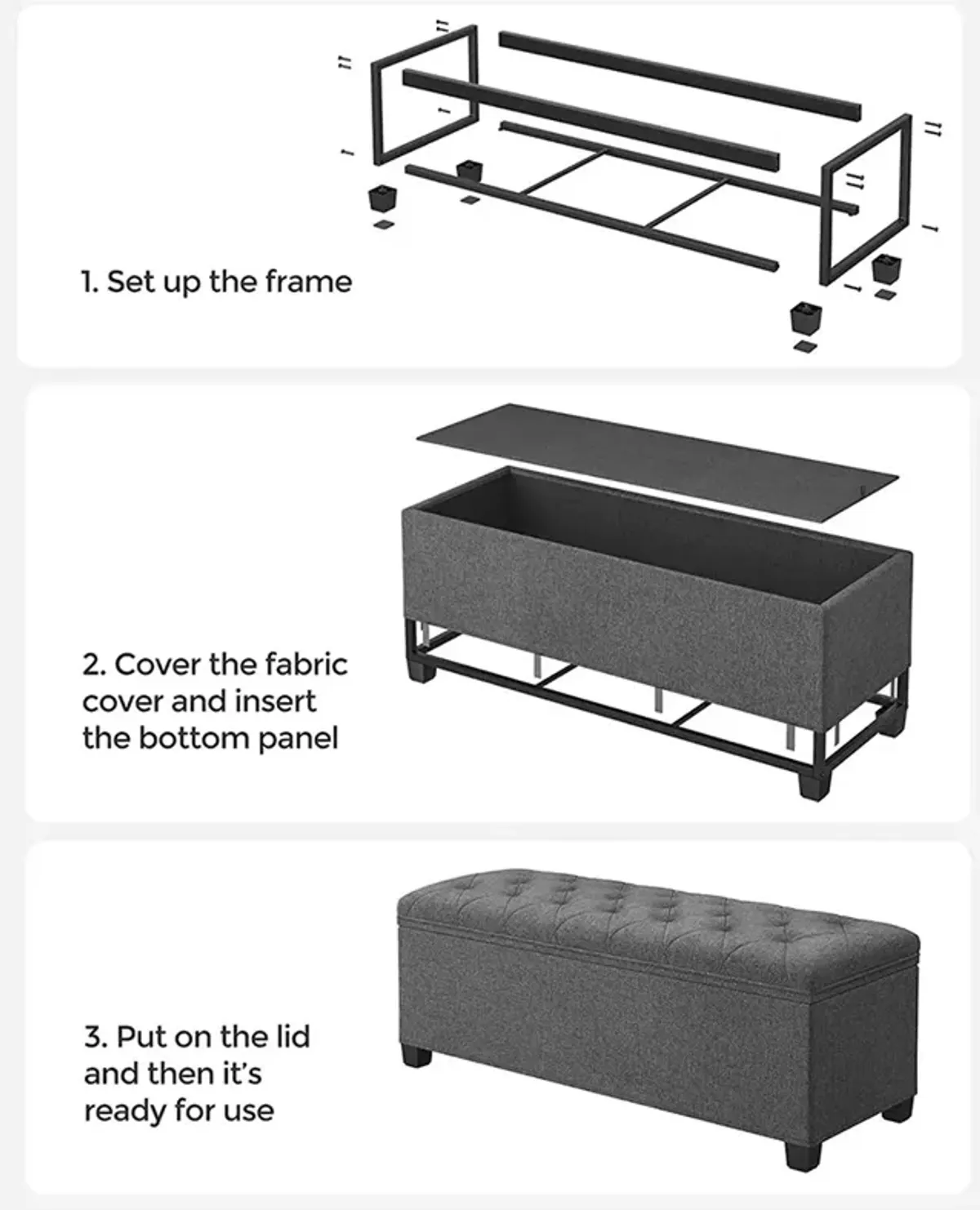 Storage Ottoman Bench for Organized Seating and Stylish Storage