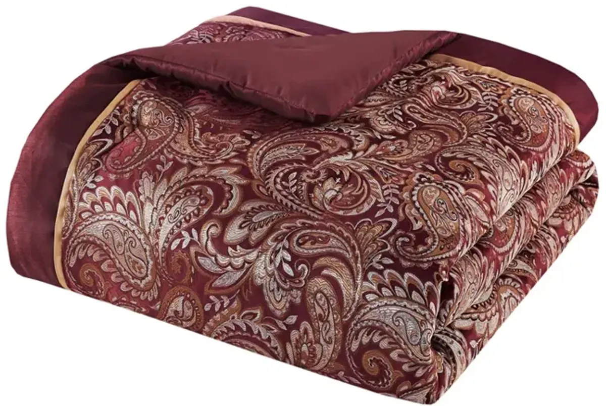 Gracie Mills Thornton Supreme Comfort: 12-Piece Comforter Ensemble with Cotton Bed Sheets