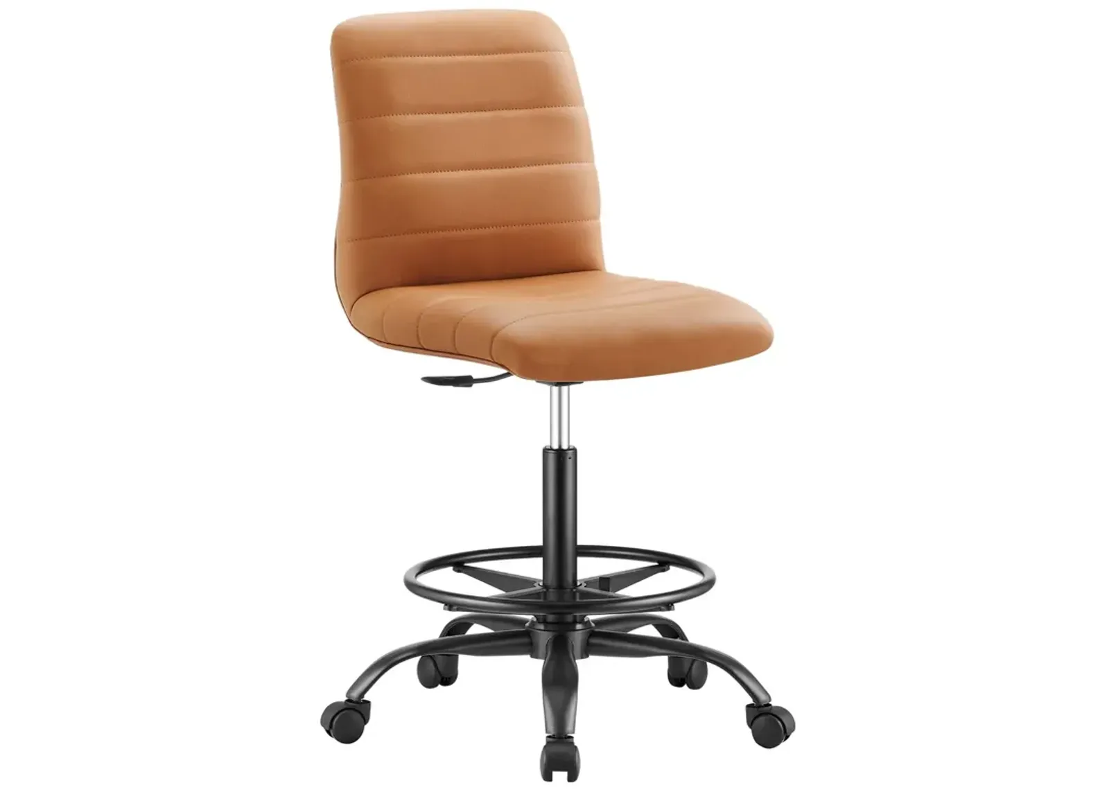 Modway Furniture - Ripple Armless Vegan Leather Drafting Chair