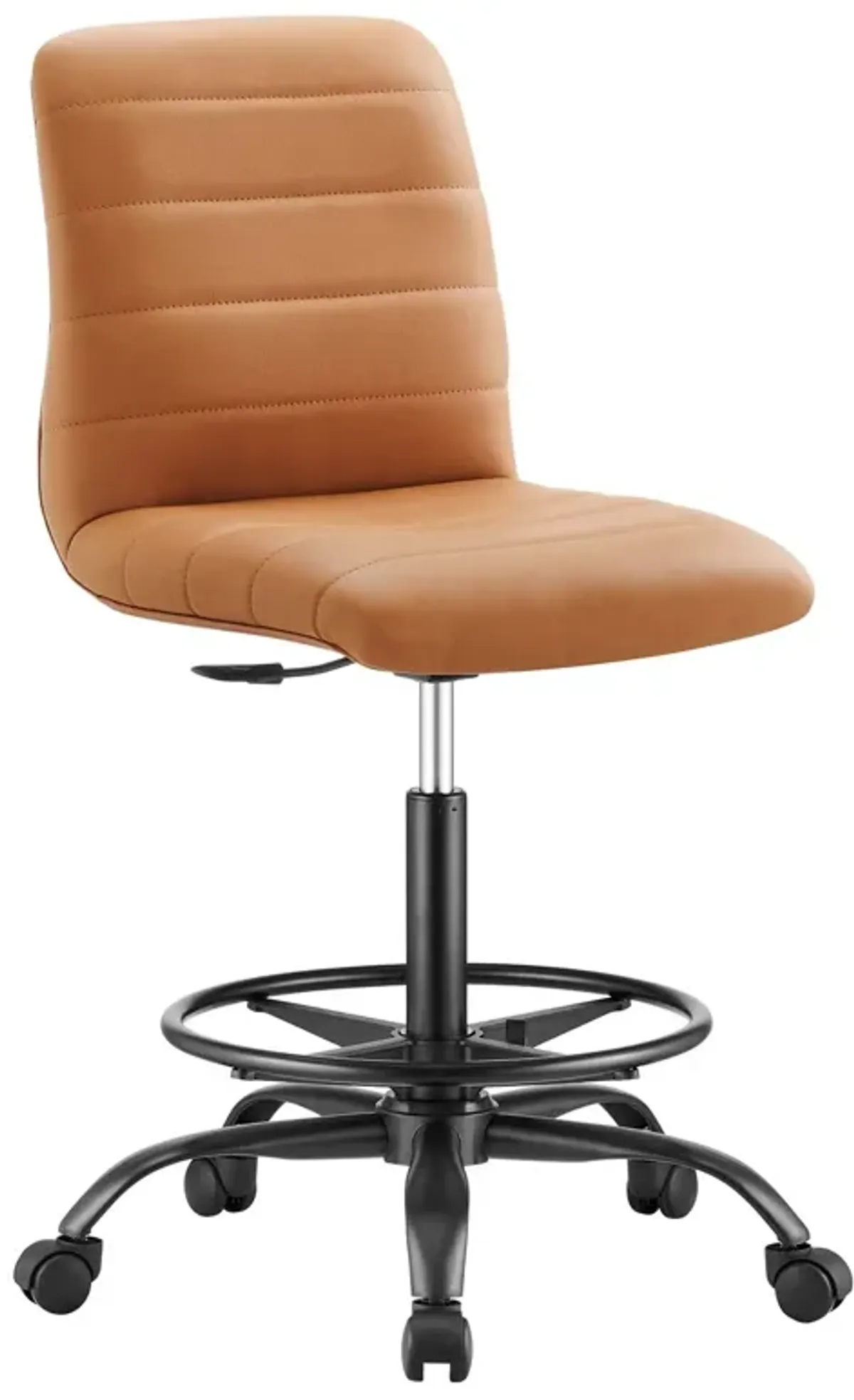 Modway Furniture - Ripple Armless Vegan Leather Drafting Chair