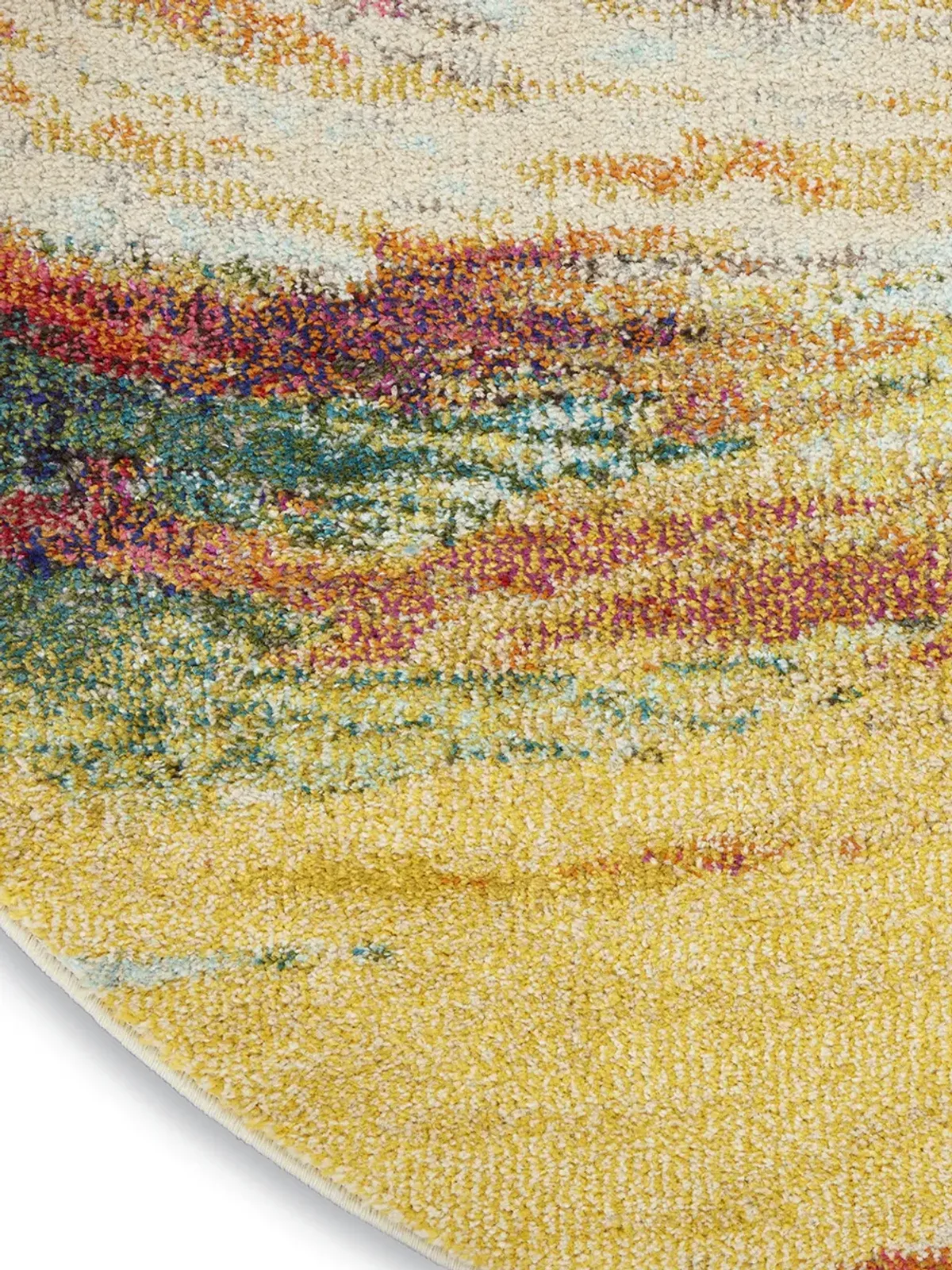 Celestial CES07 Wave 4' x Round Rug