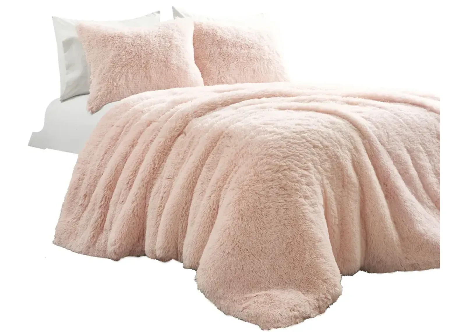 Emma Faux Fur Comforter 3-Pc Set