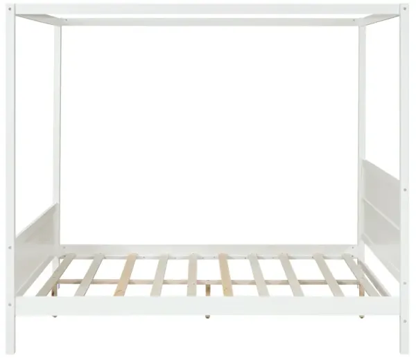Merax Canopy Platform Bed with Headboard