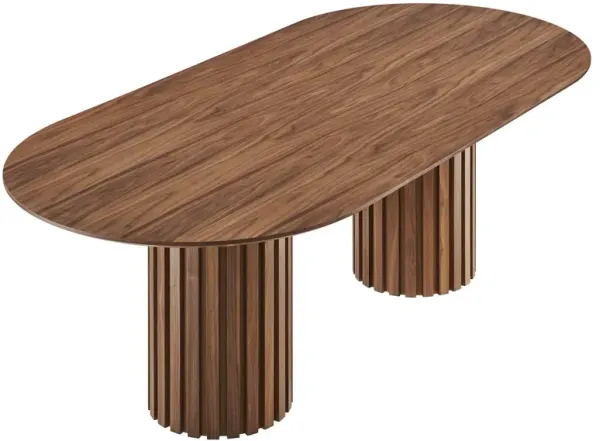 Modway - Senja 95" Oval Dining Table Walnut