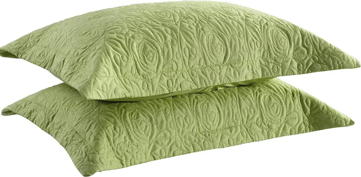 MarCielo 2 Piece Embroidery Pillow Shams