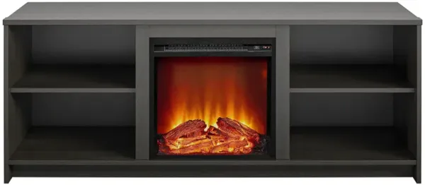 Ameriwood Home Courtland Electric Fireplace Space Heater TV Stand for TVs up to 65"