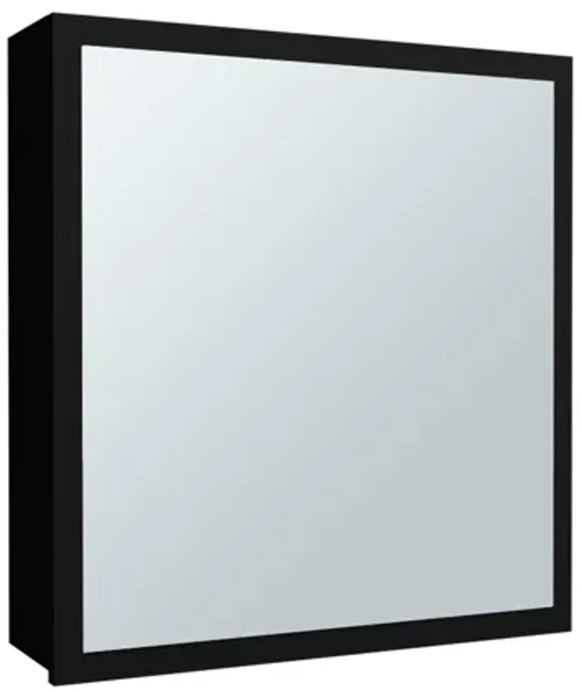 Loring Medicine Cabinet 21.1" H, 1 Door, 4 Shelves, 1 Mirror, Black