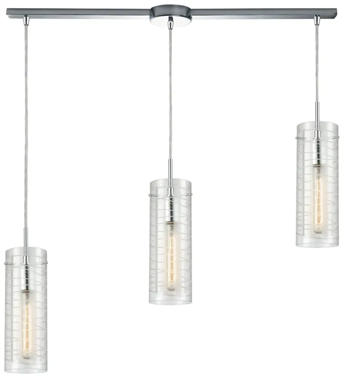 Swirl Mini 3 Light Slim Linear Pendant