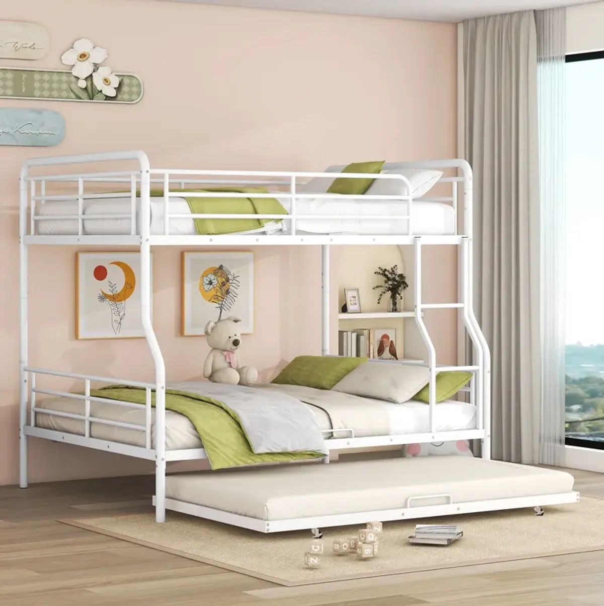 Merax Modern Metal Bunk Bed with 2 Beds