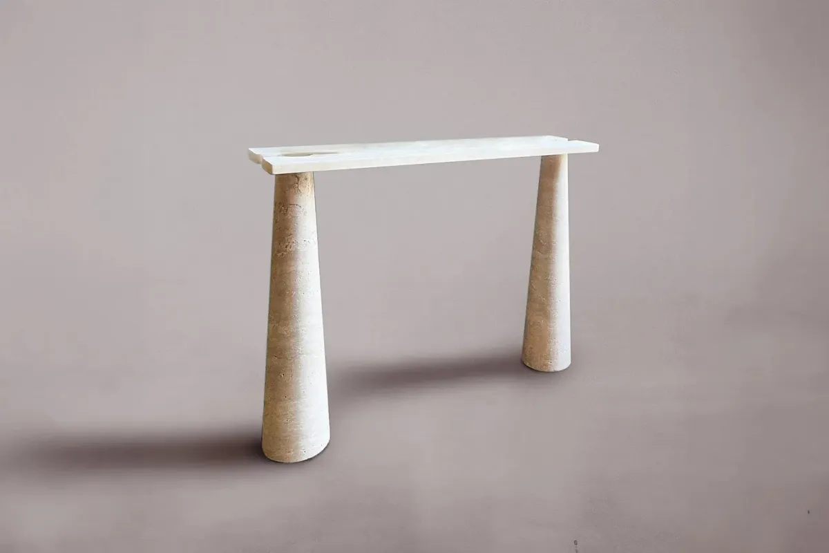 Flamant Travertine Console Table 47.2"