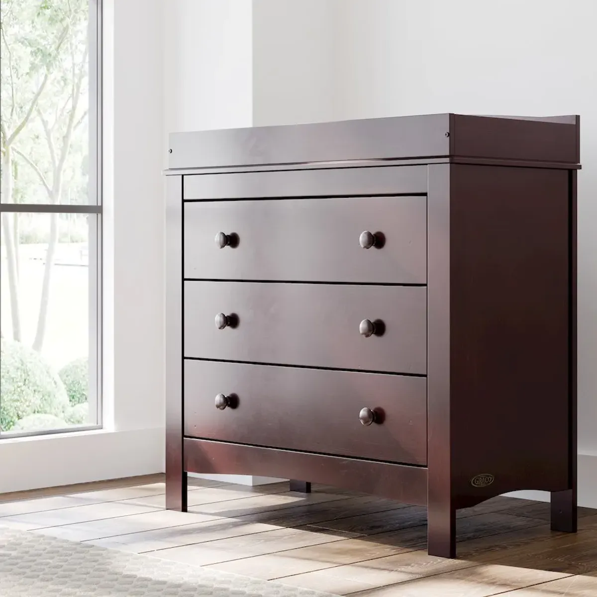 Graco Noah 3 Drawer Chest with Changing Topper (Espresso)