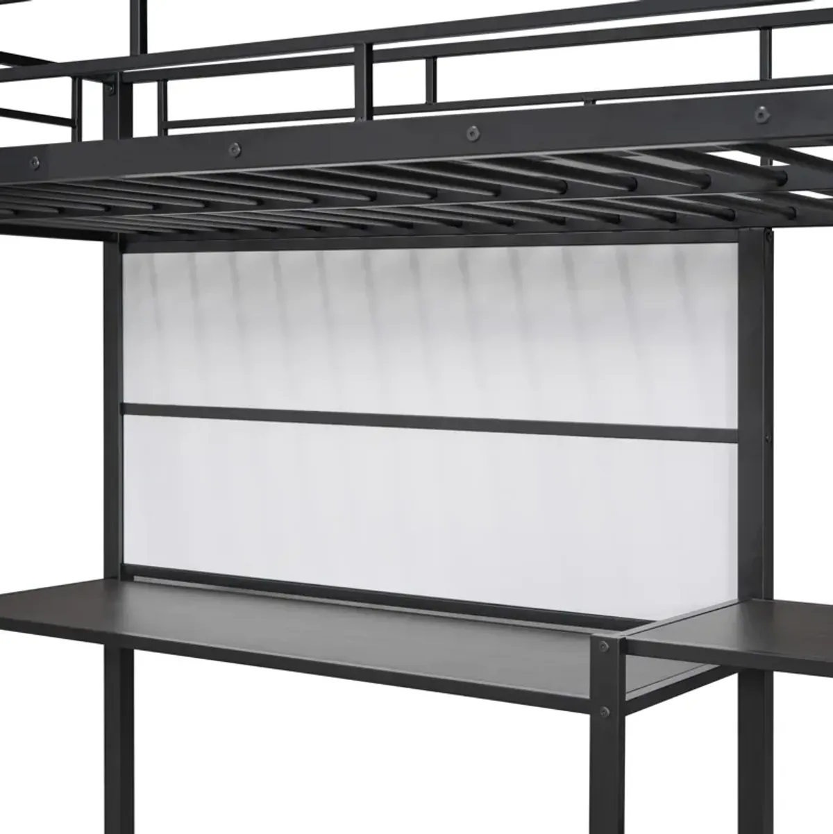 Merax Metal Loft Bed with Desk and Ladder