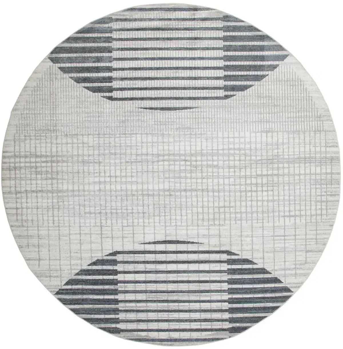 Astra Machine Washable ASW03 Ivory/Blue 5'3" x Round Rug