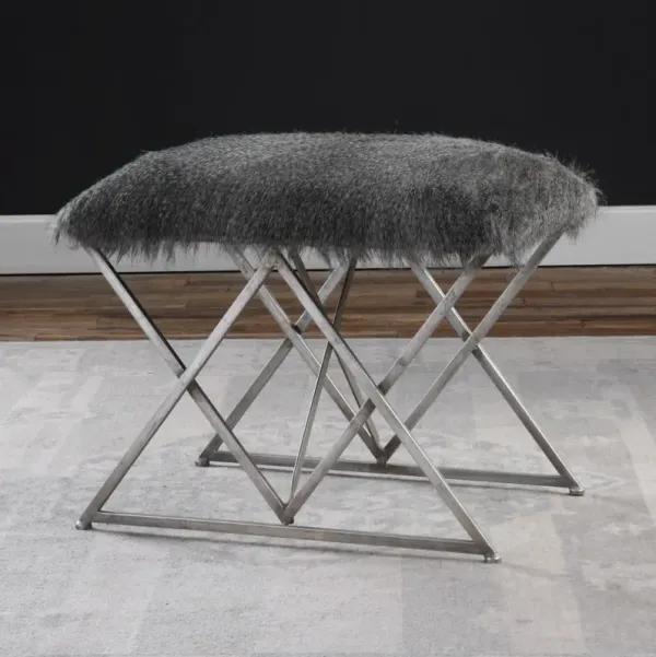 Uttermost Astairess Fur Small Bench