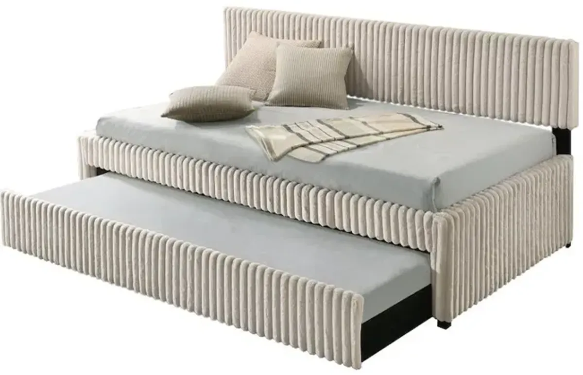 Best Quality Furniture Twin daybed with trundle in Cream