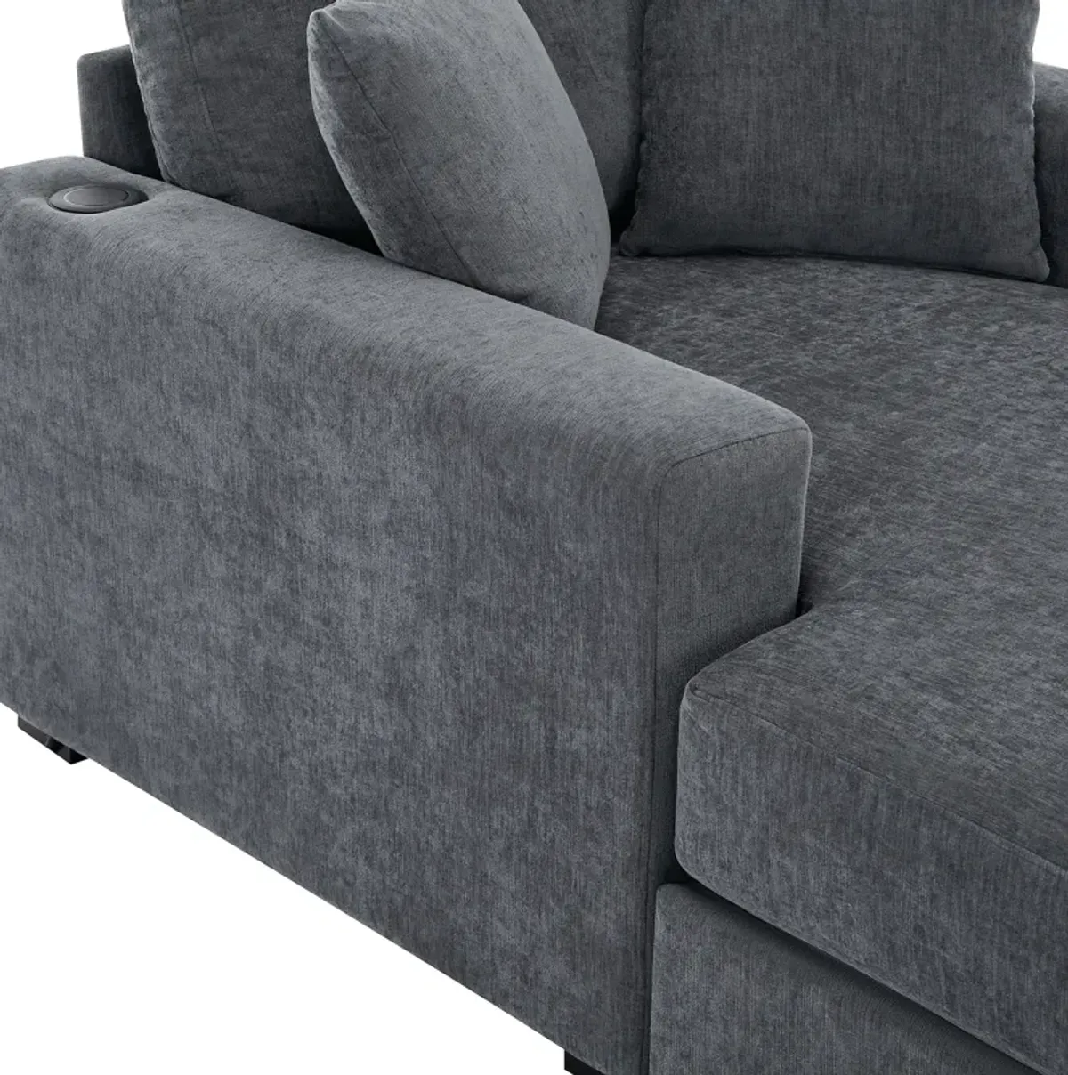 Merax Modern Chenille Chaise Lounge Sofa Couch