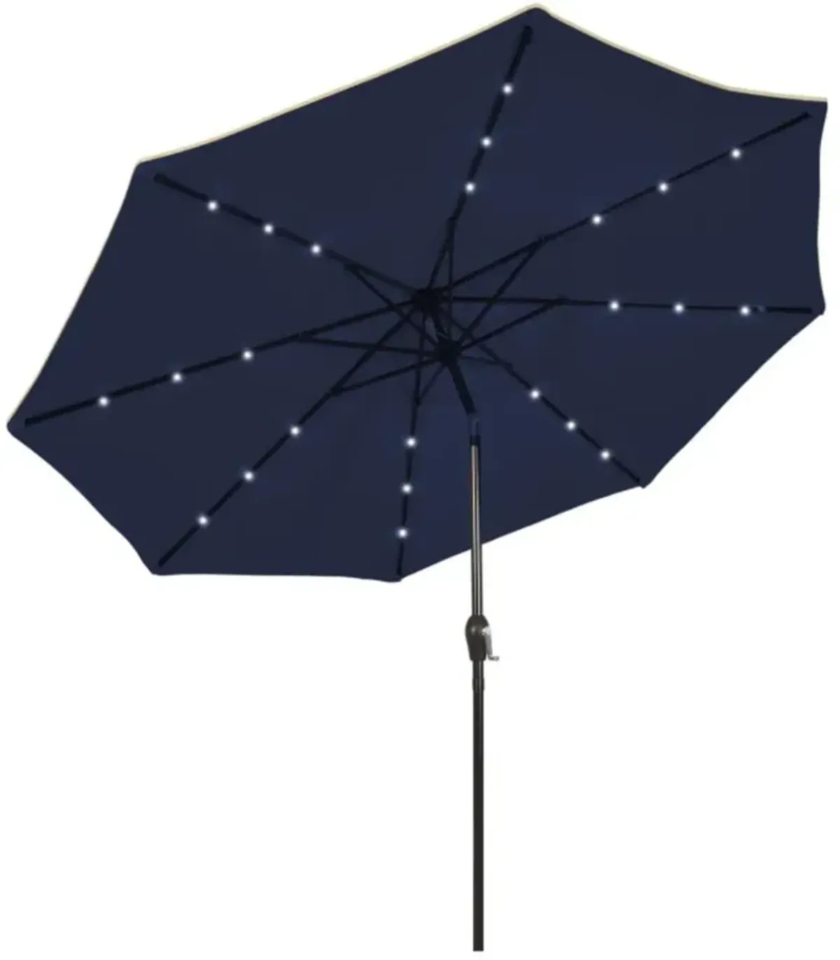 Hivvago 9 Feet Solar LED Lighted Patio Market Umbrella with Tilt Adjustment without Base