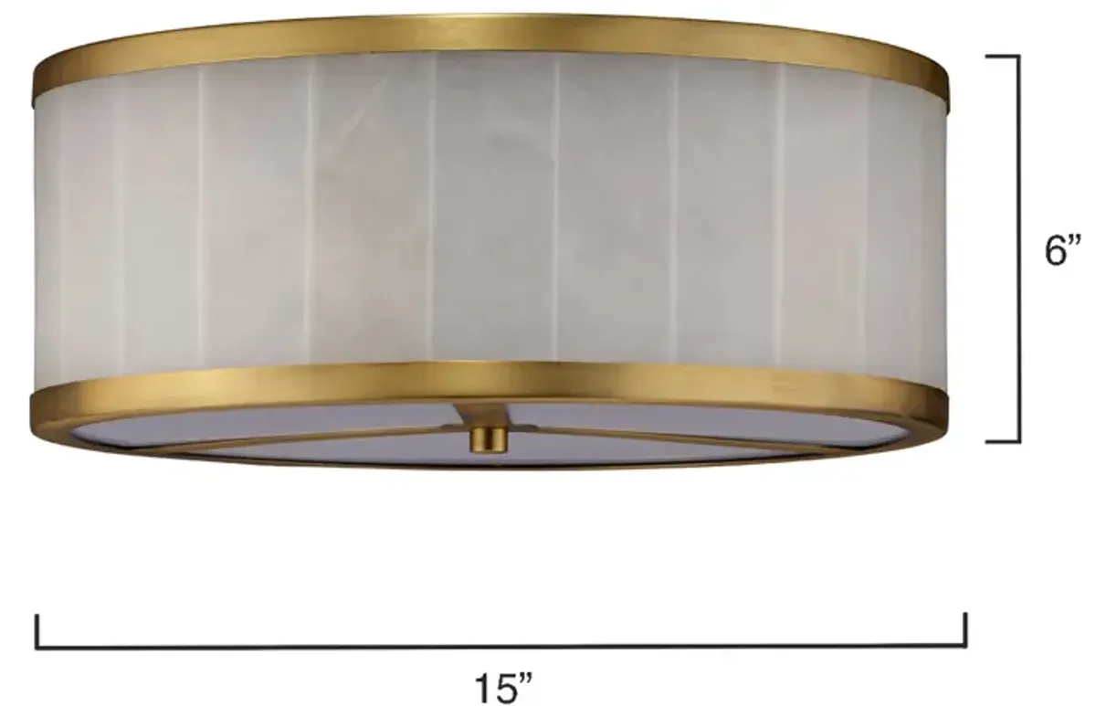 Upsala Alabaster Flush Mount Ceiling Light, Large