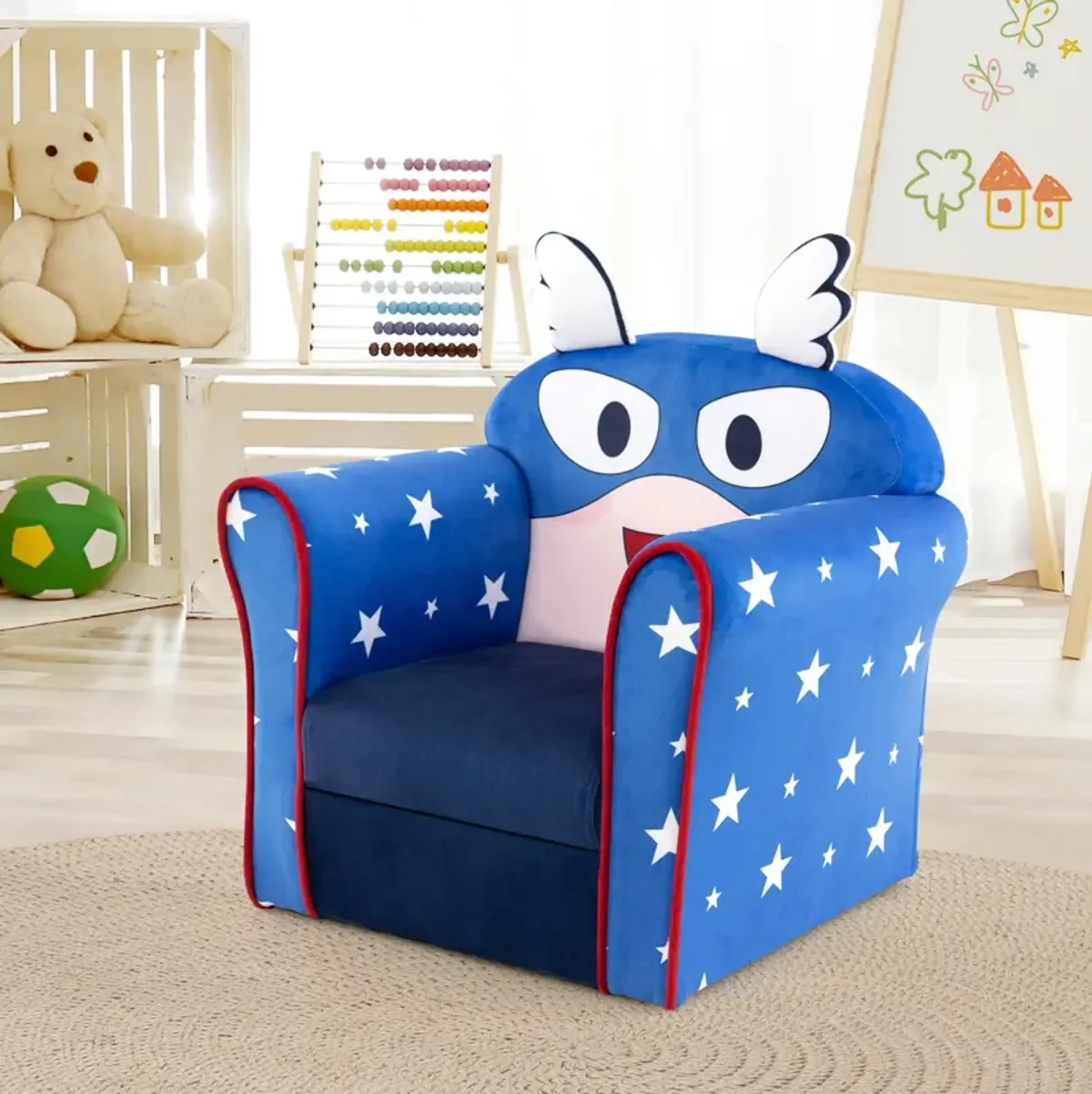 Original Kids Sofa with Armrest and Thick Cushion