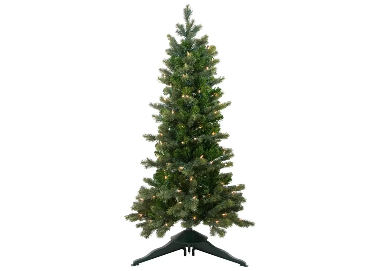 4' Pre-Lit Slim Savannah Spruce Slim Artificial Christmas Tree - Clear Lights