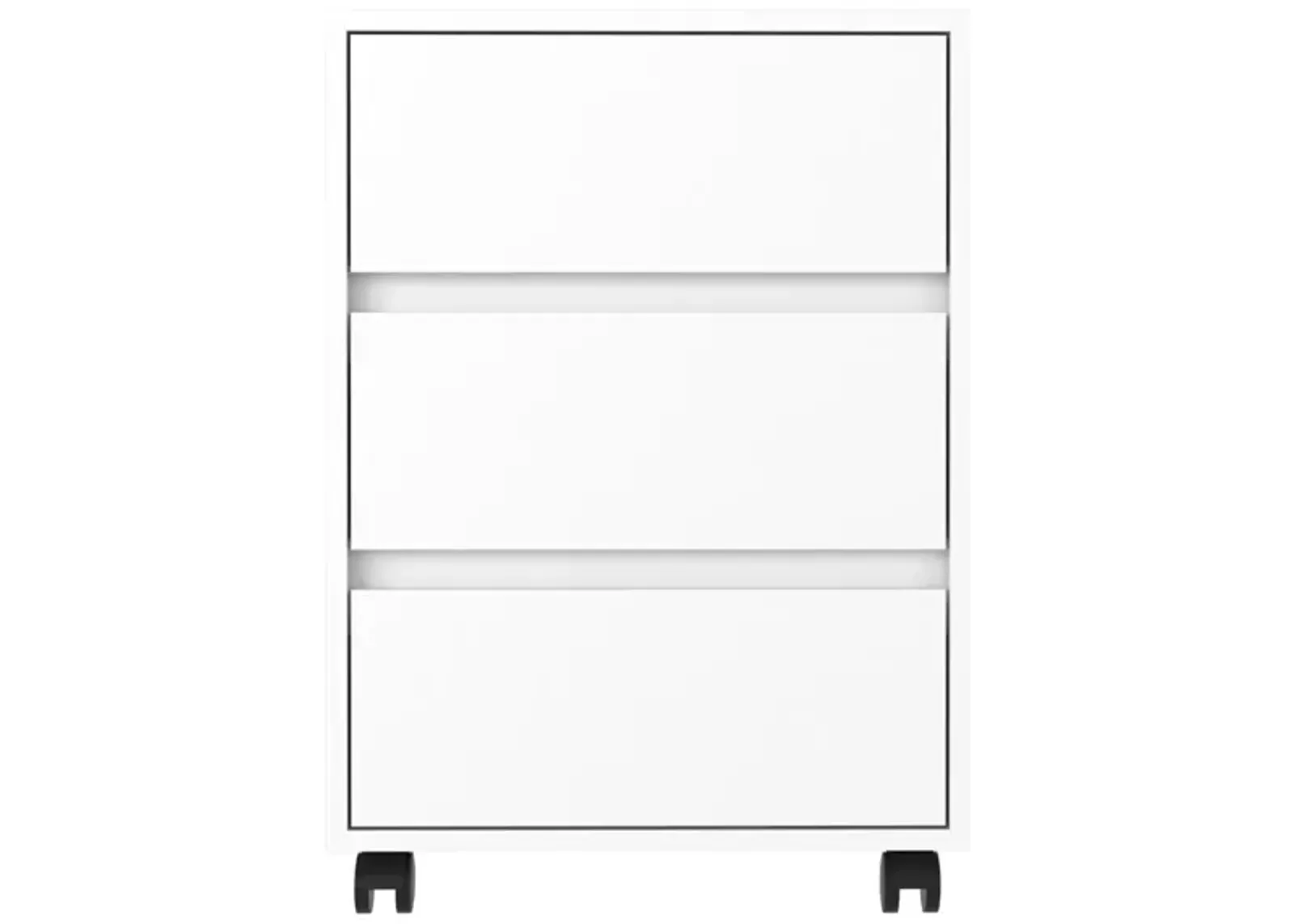 Artemisa 3 Drawer Filing Cabinet, Four Casters, Superior Top - White