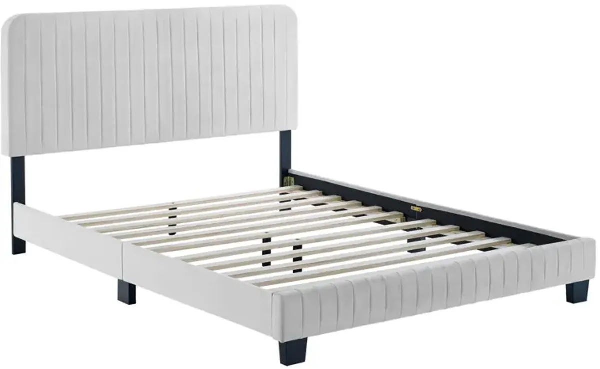 Modway - Celine Channel Tufted Performance Velvet Queen Platform Bed