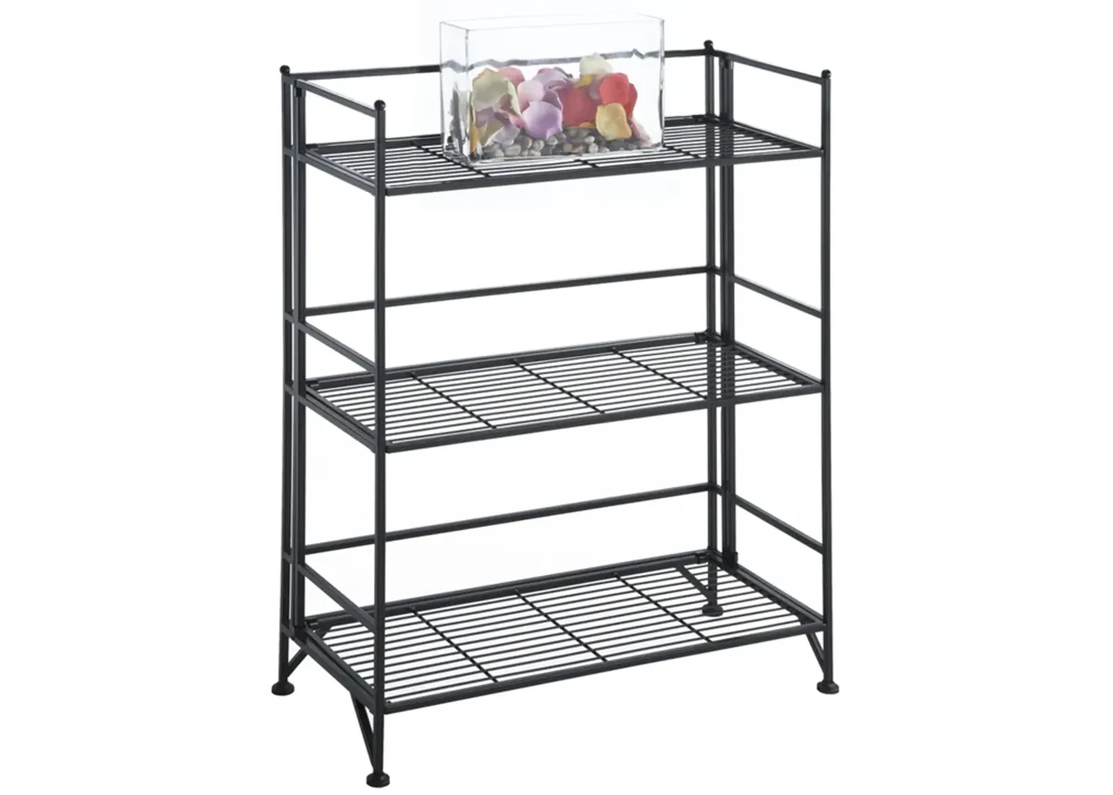 Xtra Storage 3 Tier Wide Folding Metal Shelf