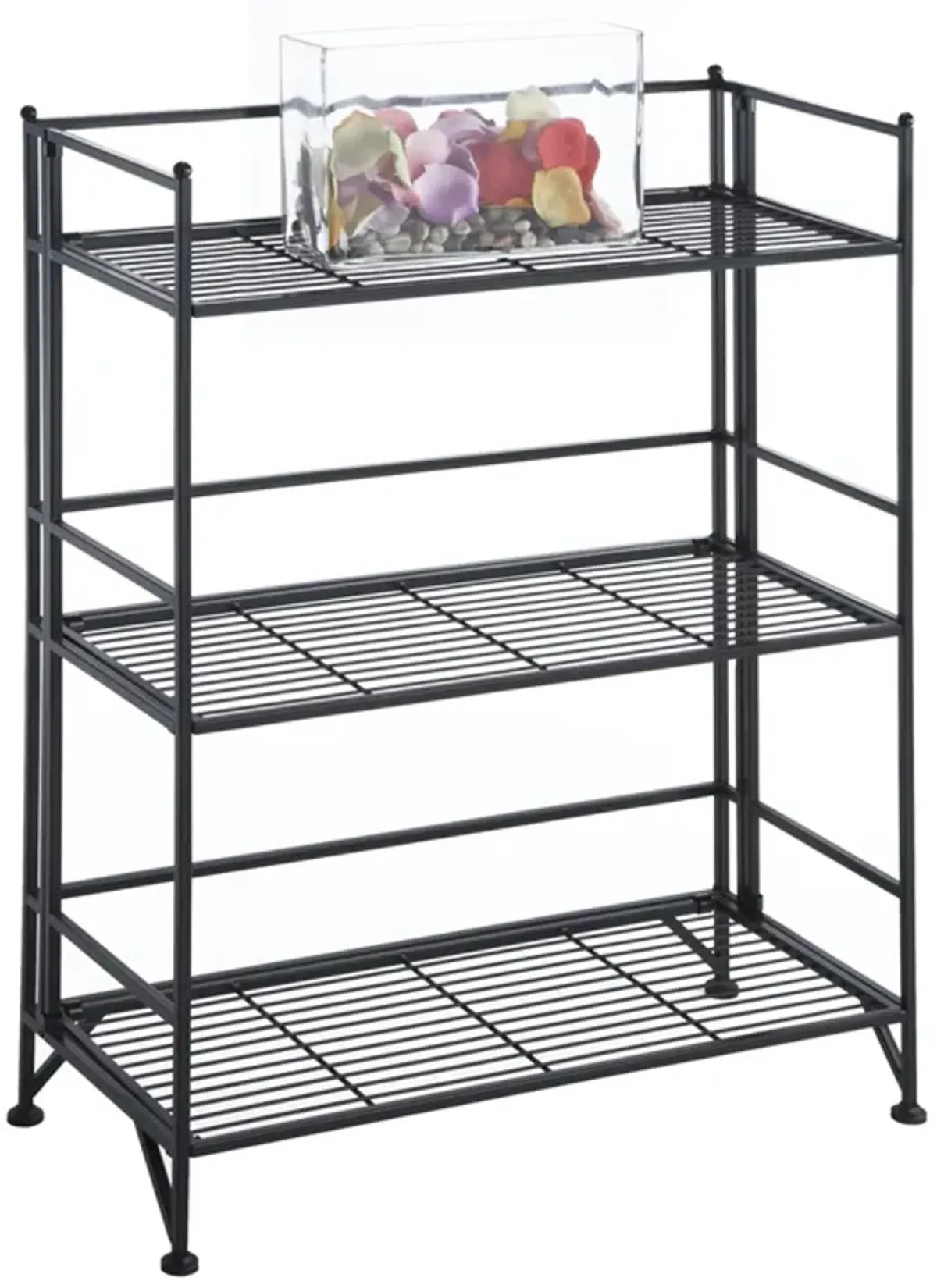 Xtra Storage 3 Tier Wide Folding Metal Shelf