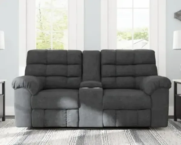 Wilhurst Reclining Loveseat with Console