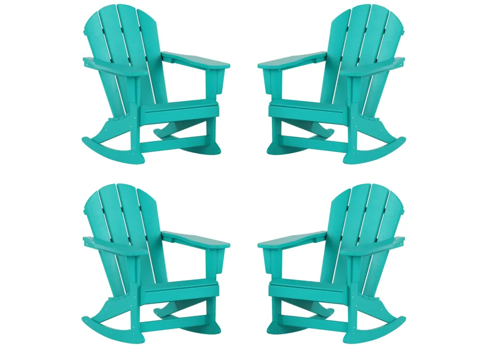 WestinTrends Outdoor Rocking Poly Adirondack Chair (Set Of 4)