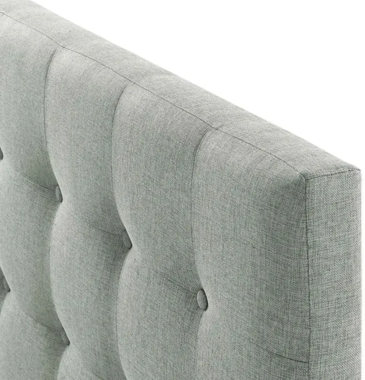 Hivvago Full size Grey Fabric Button-Tufted Upholstered Headboard