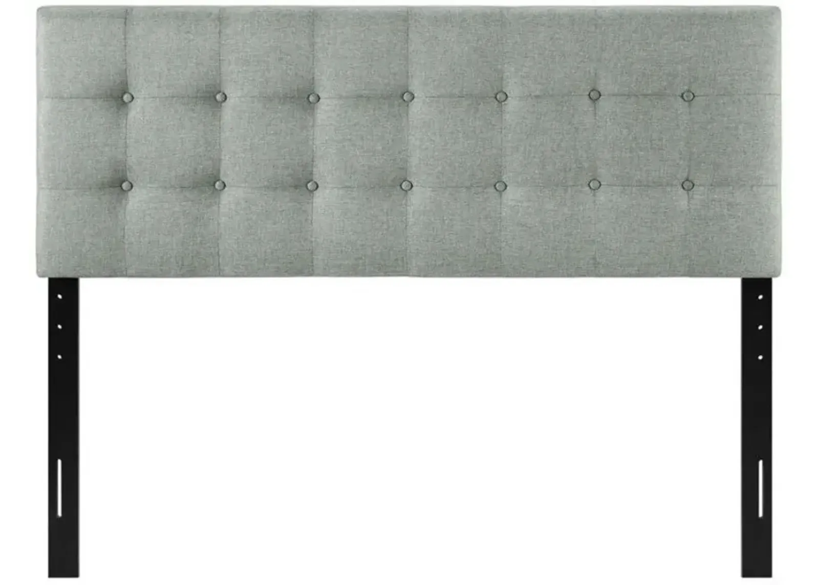 Hivvago Full size Grey Fabric Button-Tufted Upholstered Headboard