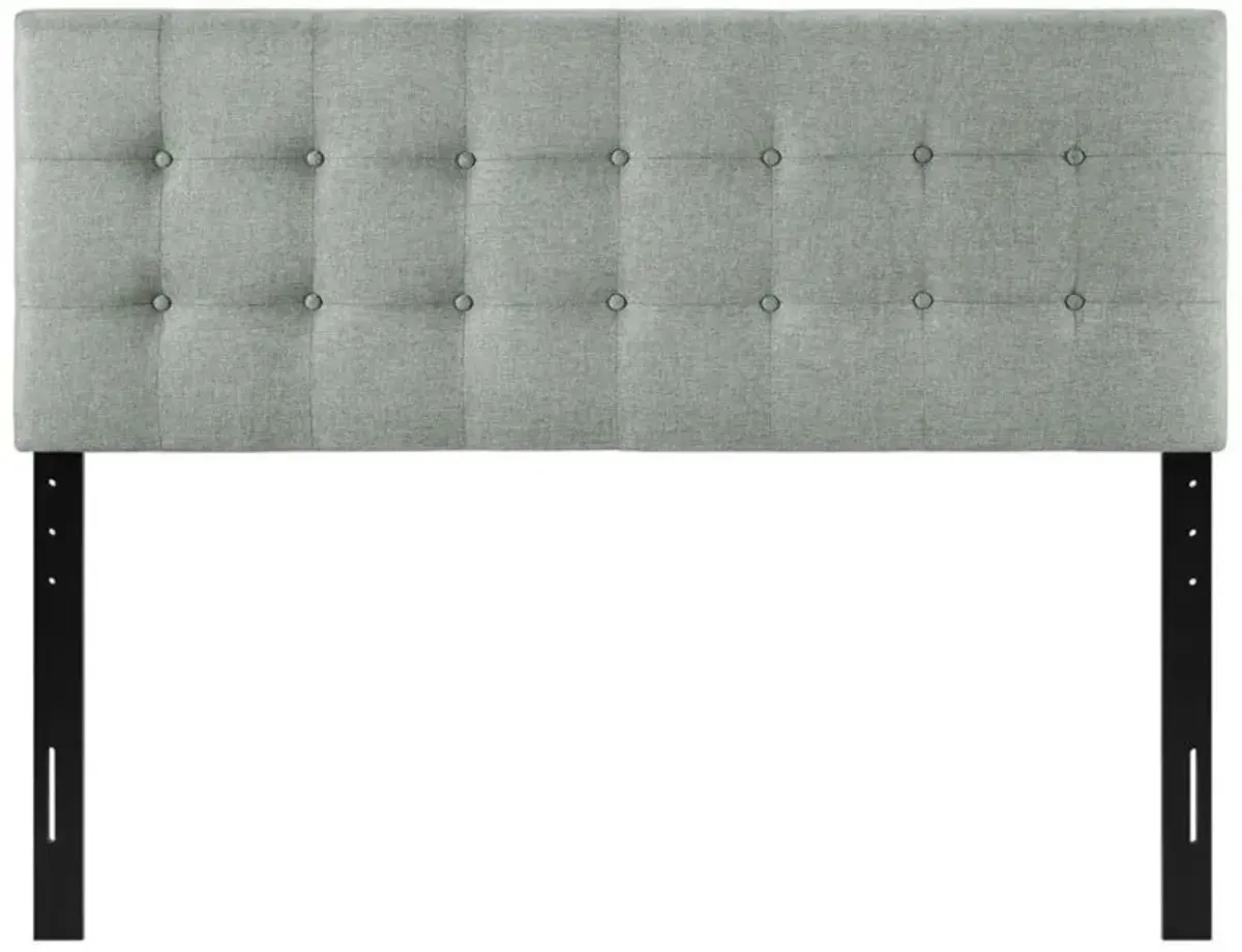 Hivvago Full size Grey Fabric Button-Tufted Upholstered Headboard