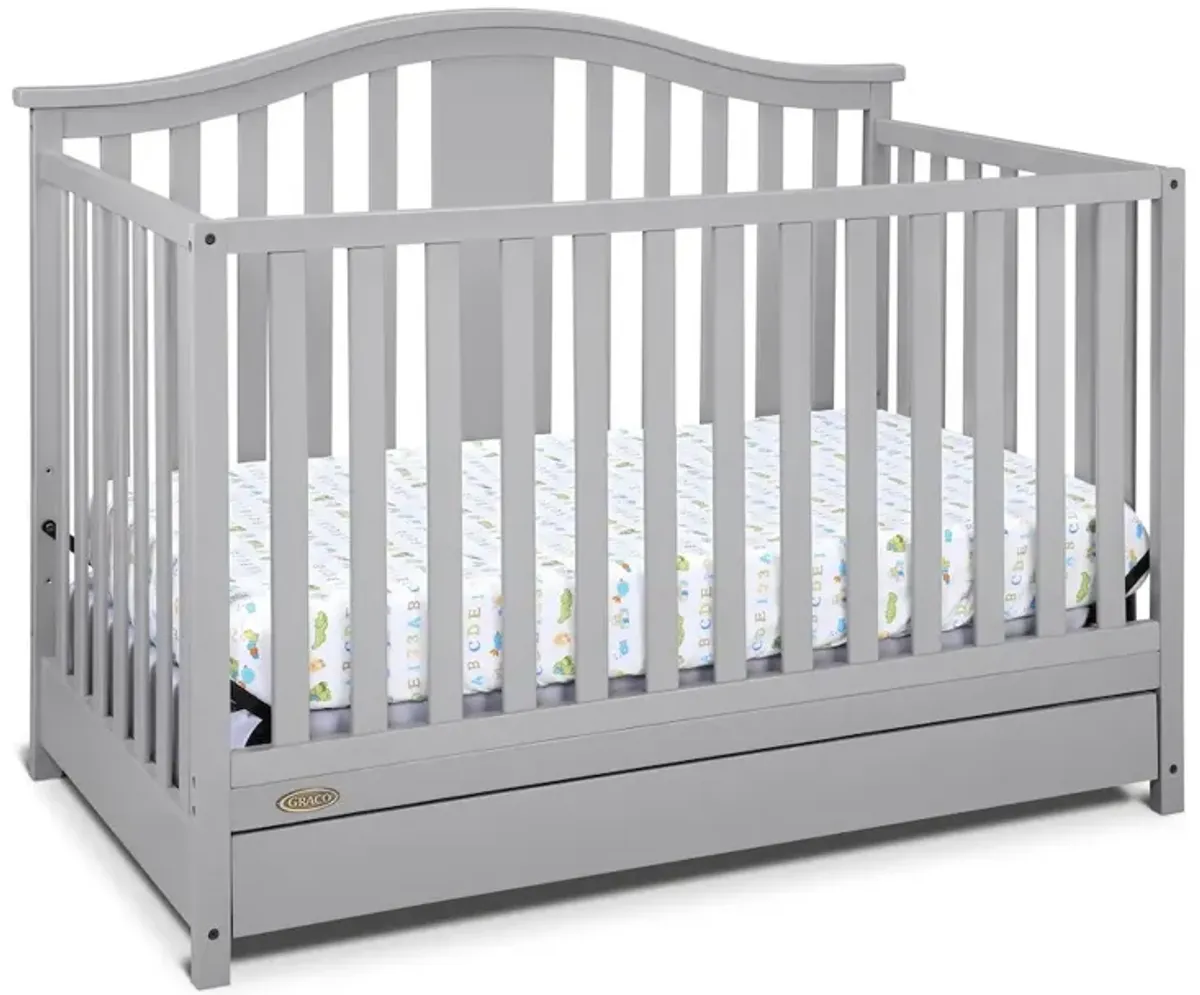 Graco Solano 4-in-1 Convertible Crib with Drawer - Pebble Gray