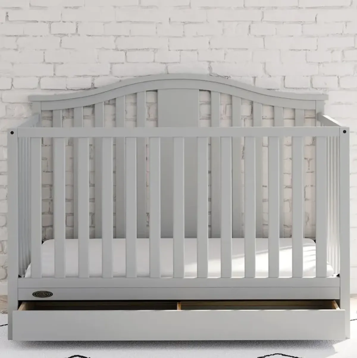 Graco Solano 4-in-1 Convertible Crib with Drawer - Pebble Gray