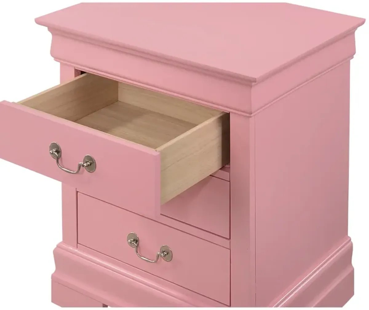 Louis Philippe 3-Drawer Nightstand (29 in. H x 16 in. W x 21 in. D)