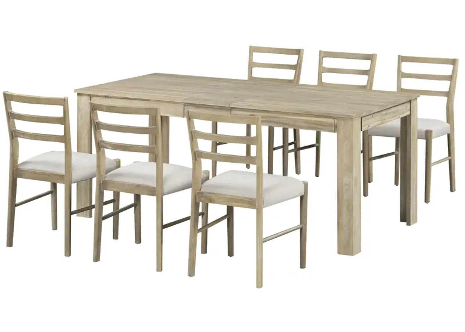 Merax Mutifunctional Extendable Wooden Dining Table Set with Chair