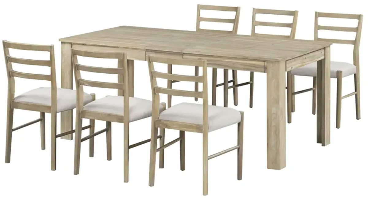 Merax Mutifunctional Extendable Wooden Dining Table Set with Chair