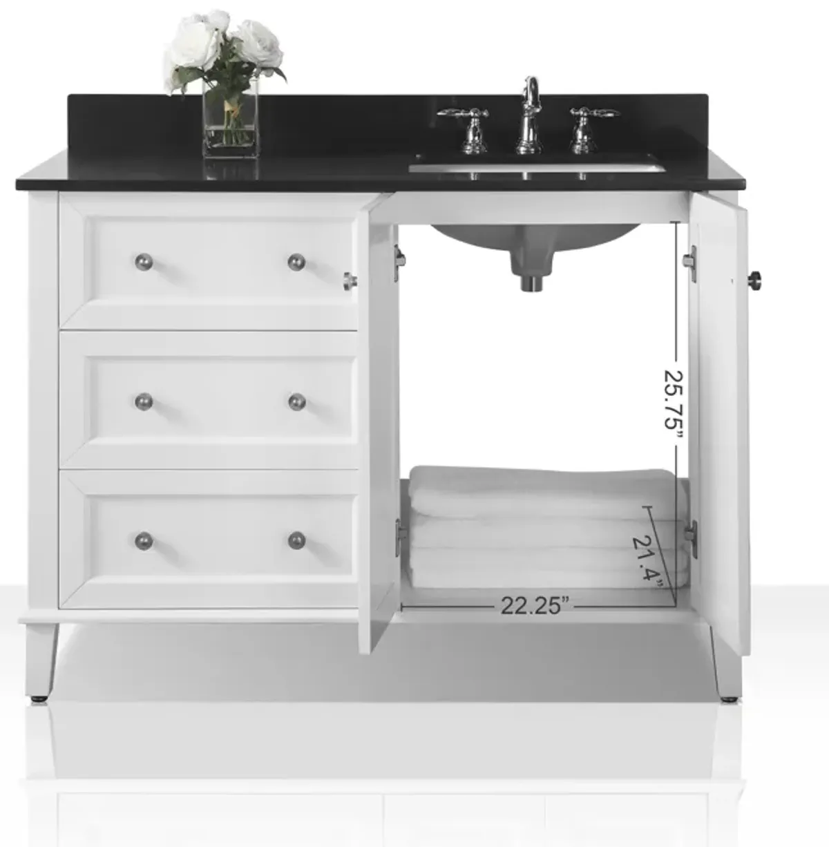 Hannah 48 in. Off Centered Left Bath Vanity Set