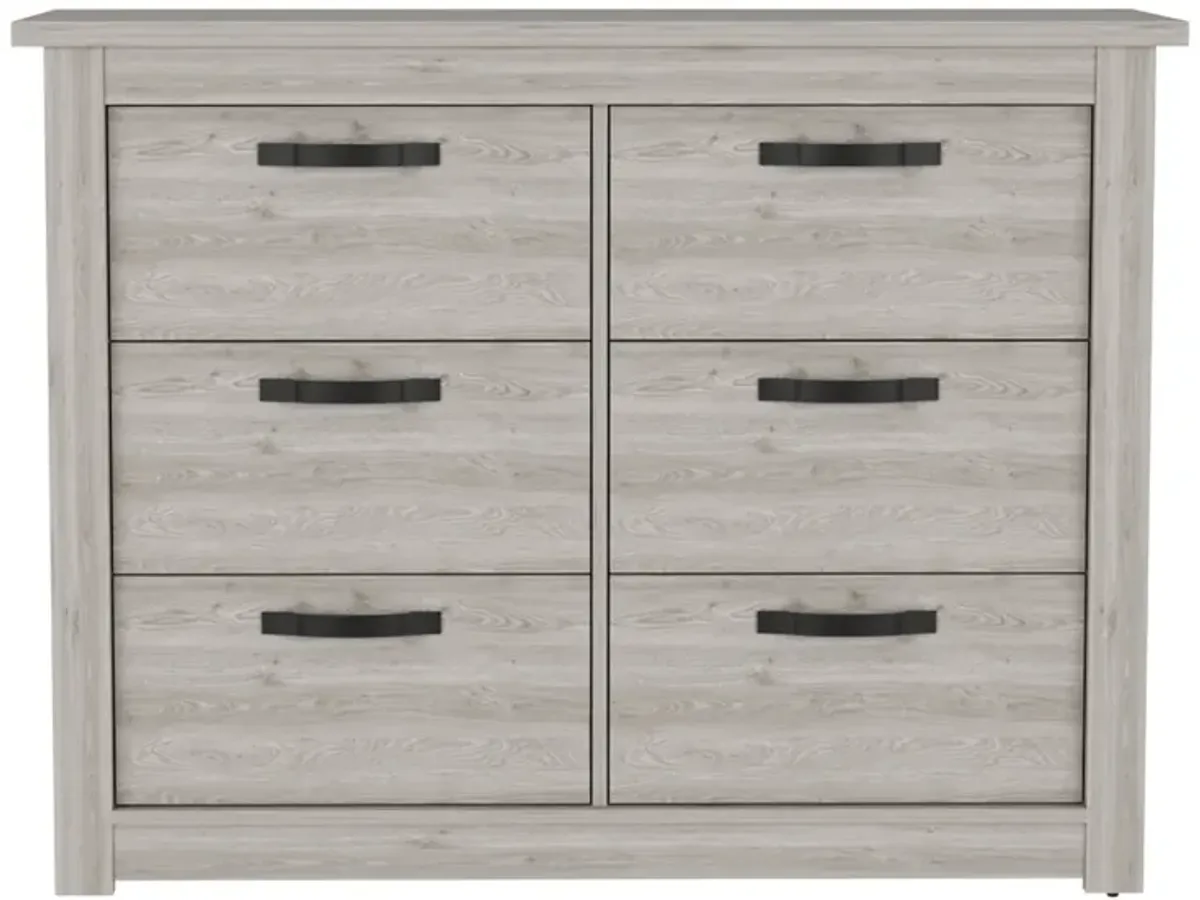 Bellingham 6-Drawer Dresser Light Gray