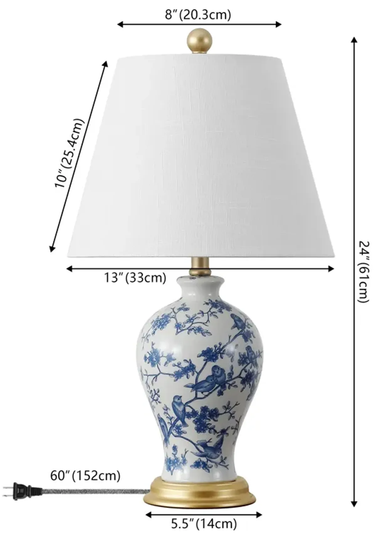 Grace Floral LED Table Lamp