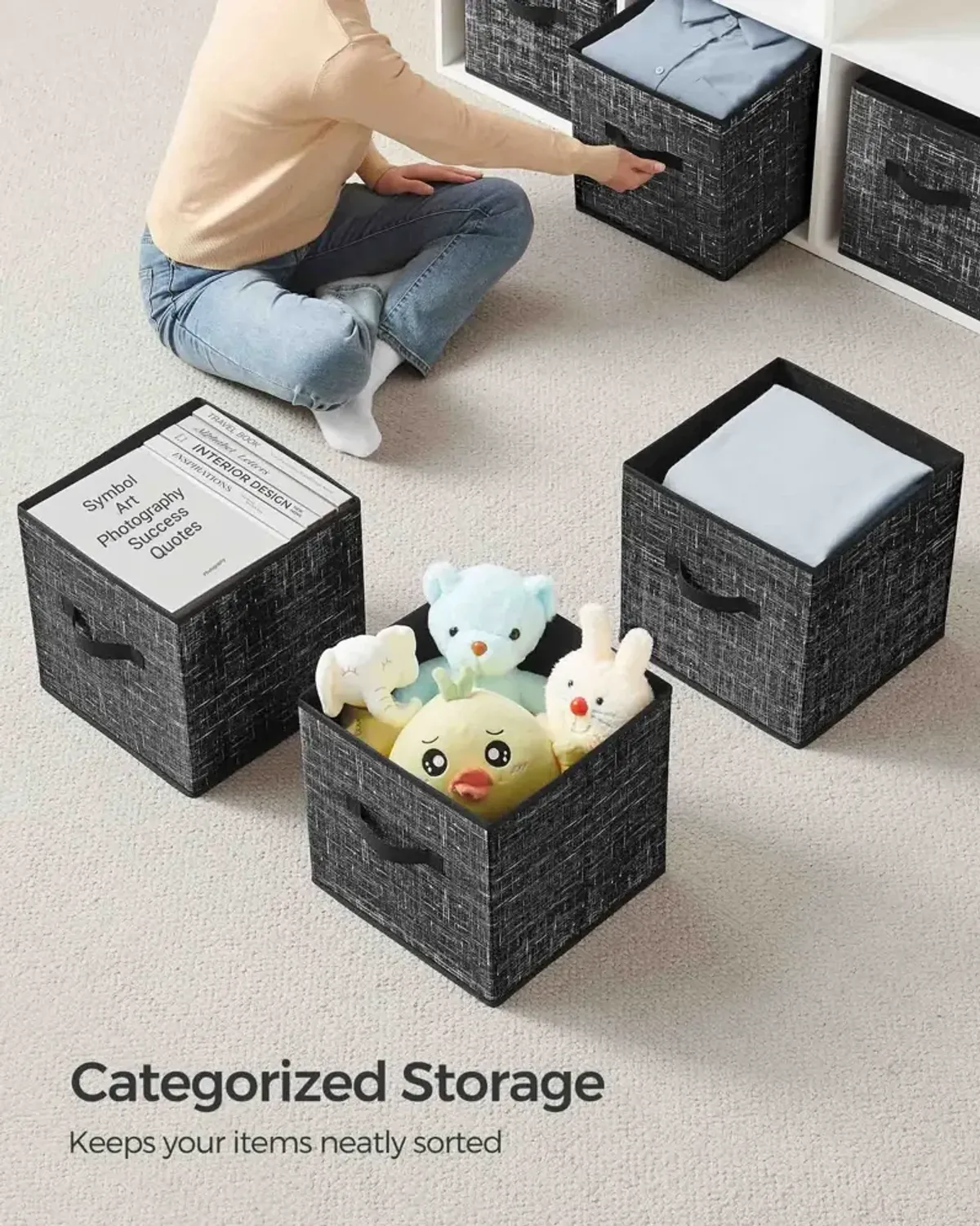 Set of 8 Storage Cubes for Efficient Organization and Stylish Home Storage Solutions