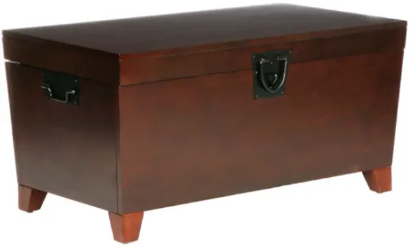 Hivvago 39 Inch Brown Wood With Iron Trunk Coffee Table