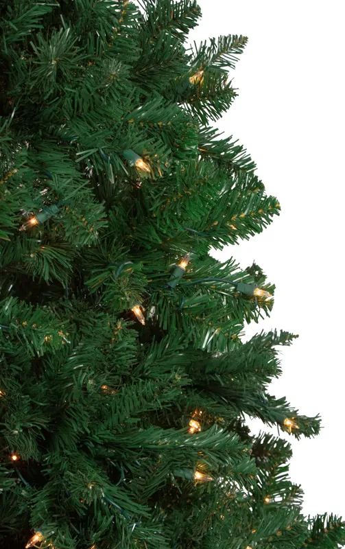 7.5ft Pre-Lit Ravenna Pine Artificial Christmas Tree - Warm White LED Lights