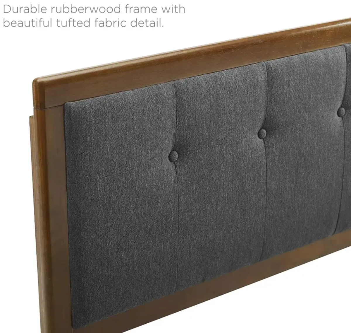 Modway - Draper Tufted King Fabric and Wood Headboard