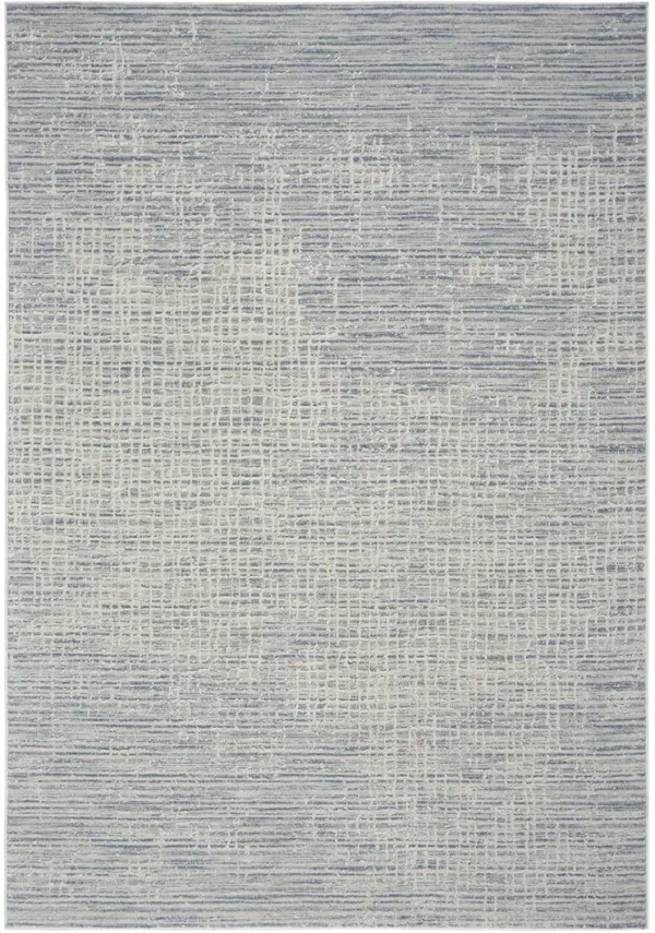 Lillian LIL02 Ivory/Blue 5'3" x 7'3" Rug