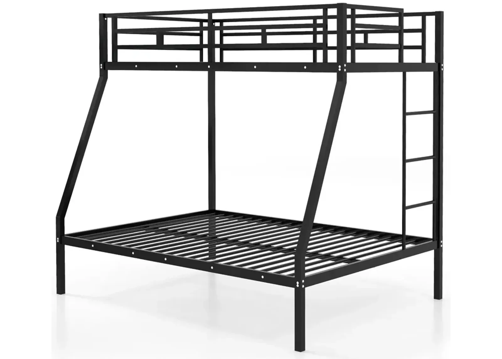 Space-saving Metal Slatted Bed Frame for Teens and Adults Noise-free No Box Spring Needed-White