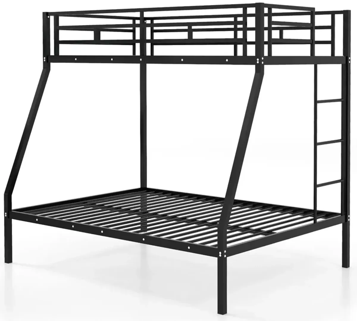 Space-saving Metal Slatted Bed Frame for Teens and Adults Noise-free No Box Spring Needed-White