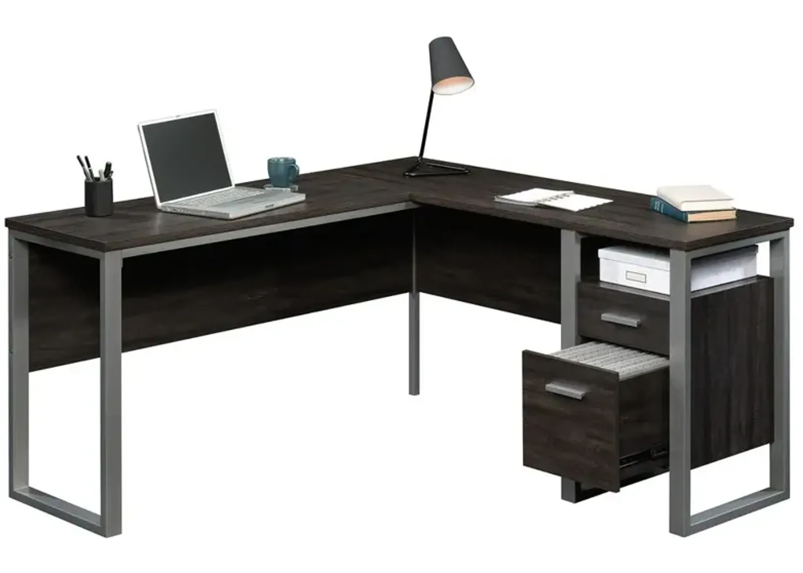 Sauder Rock Glen L-Desk Walnut